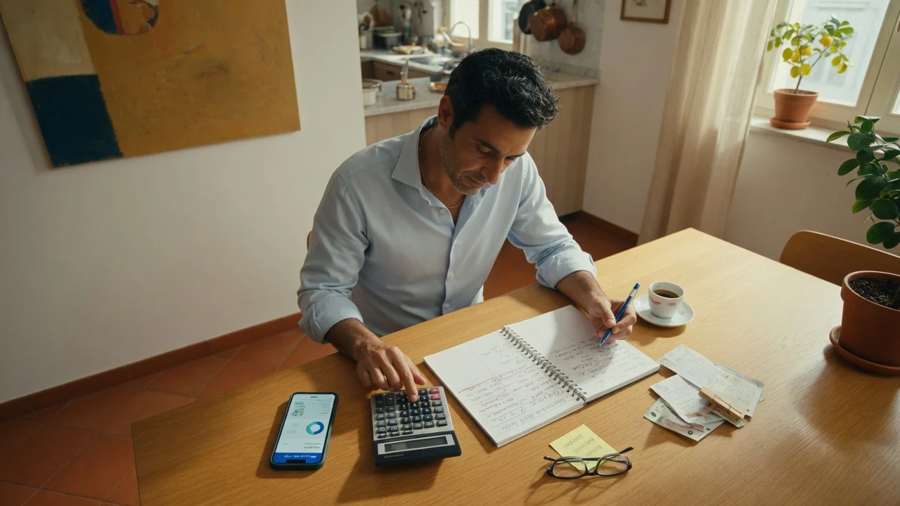 Uomo che gestisce il budget per il gioco